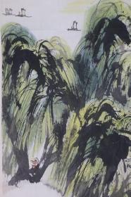 著名书画家  徐耀 1978年水墨山水画《春风又绿江南岸》一幅（ 纸本托片，约2.8平尺，钤印：徐耀等）  HXTX102971