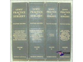 Lewis‘ Practice of Surgery  （Volume I——Ⅳ） 【刘易斯·沃尔特斯手术实践   馆藏精装系列04册整售】