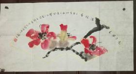 画家战新民老师花鸟扇面（画片 带两本画册）尺寸69公分×45公分
