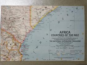 National Geographic国家地理杂志地图系列之1963年10月 Africa - Countries of the Nile 非洲地图