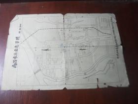 1966年南昌市区示意草图（串连地图）——中共江西省委文化革命领导小组群众来访接待办公室翻印