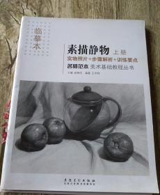 名师范本  美术基础教程丛书 临摹本 素描头像实用篇  素描静物上下册  结构静物蔬果篇 器皿篇 石膏几何体明暗篇六本合售