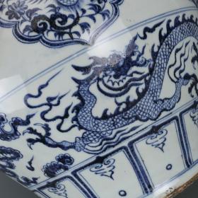 ★特价秒杀1980元★精品瓷器■【★★元青花龙凤纹兽耳盖罐