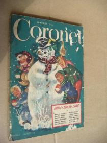 Coronet  英文原版杂志 1948