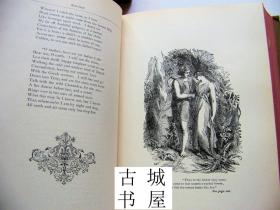 稀缺《丁尼生的诗歌作品》精美版画插图，约1890年出版