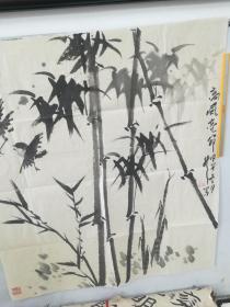 徐俊国画墨竹斗方