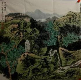 满维起山水画小寨晓雨，买家自鉴暂估价！