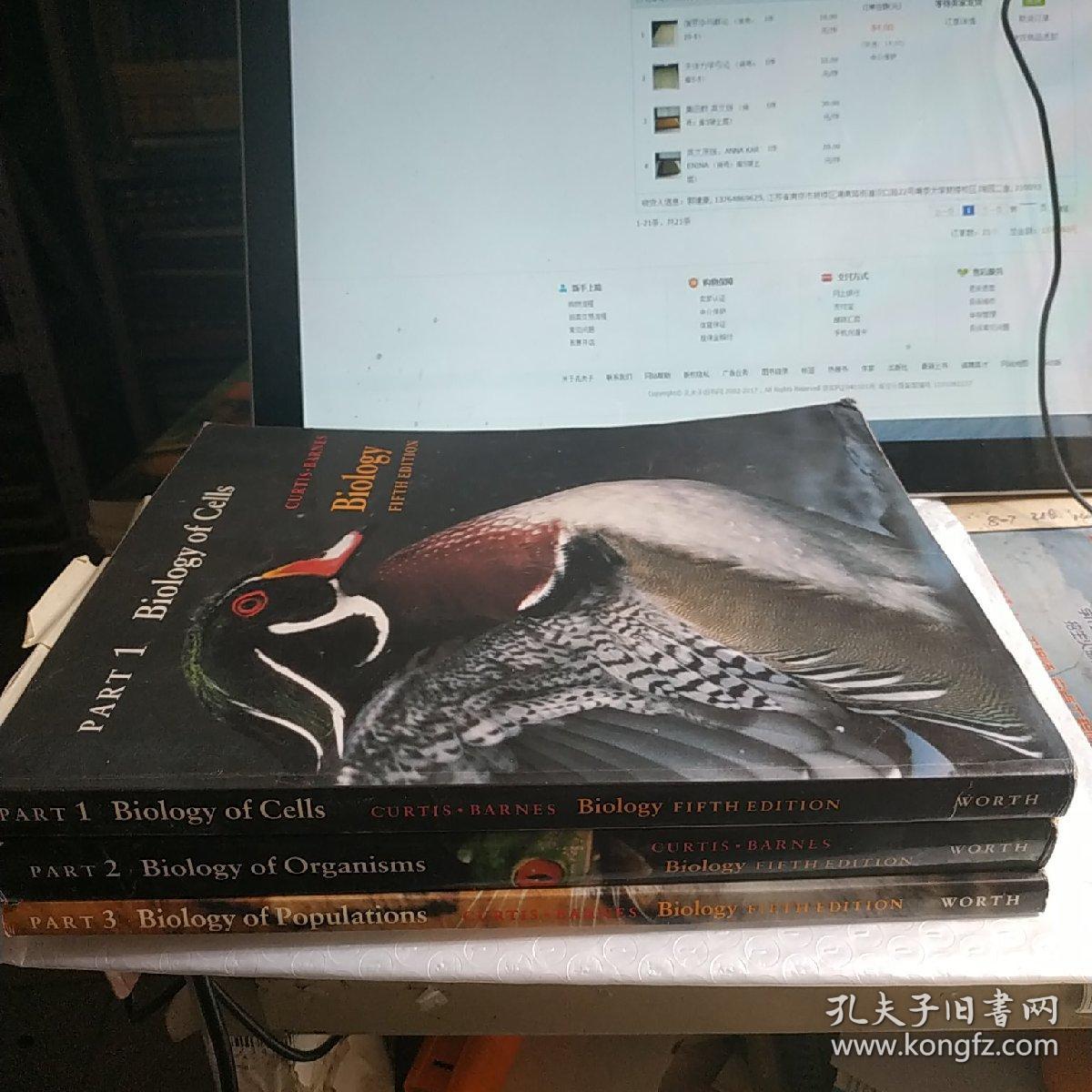 PART 1.Biolgy of Cells,2.Biolgy of Organisms, 3 Biolgy of Populations.三本合售