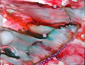 稀缺， 签名《艺术家林恩科勒的 青色红紫色》2018年出版，  11x14英寸
