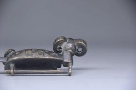 旧藏 老铜羊锁摆件，尺寸7.5*3.0*3.0厘米，细节图如下