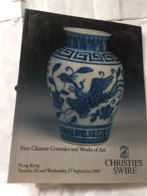 Fine Chinese Ceramics and Works of Art Hong Kong  佳士得1989年拍卖图录