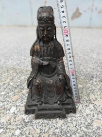 佛像神像；铜像鎏金神像高26厘米*14厘米*12厘米