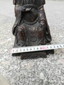 佛像神像；铜像鎏金神像高26厘米*14厘米*12厘米