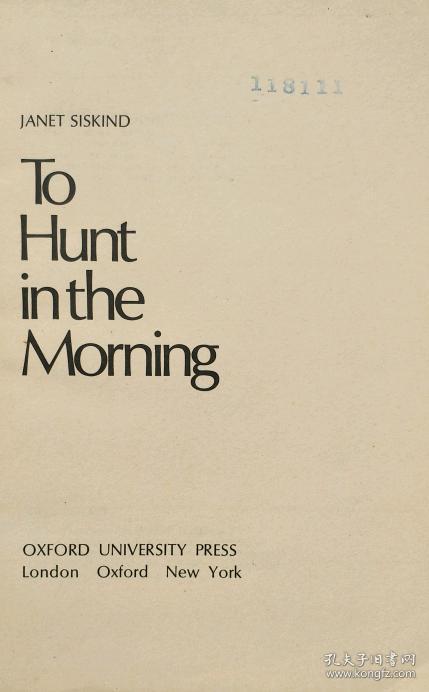 To Hunt in the Morning