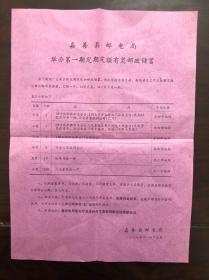 嘉善县邮电局举办第一期定额有奖邮政储蓄，1987年