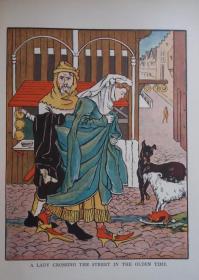 1895年 Chaucer For Children -  Canterbury Tales 少儿版乔叟 《坎特伯雷故事集》 全珂罗版手工上色版画插图本 增补插图 开本超大