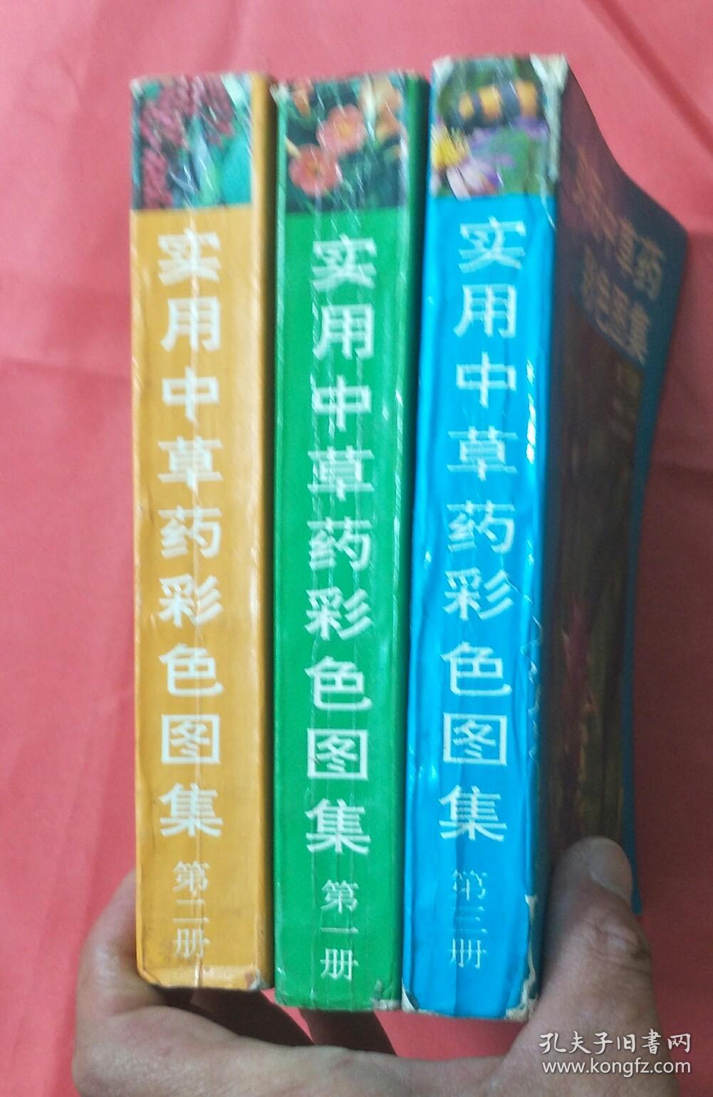 实用中草药彩色图集 (1 、2 、3 册合售 第三册品相有点差 品相看图)