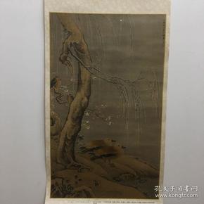 故宫博物院80年代出版明代画作(12）画芯高60公分 宽36公分