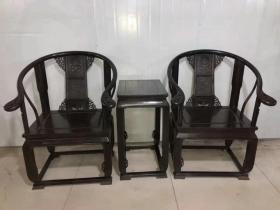紫檀圈椅长71宽49高100厘米茶几长49x42x80厘米jm