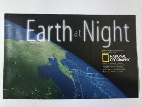 National Geographic国家地理杂志地图系列之2004年11月 Earth at Night/The World 世界灯光地图