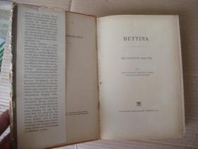 BETTINA：Ein Lesebuch für unsere Zeit   德文原版插图本 1953年 布面精装+书衣  大32开