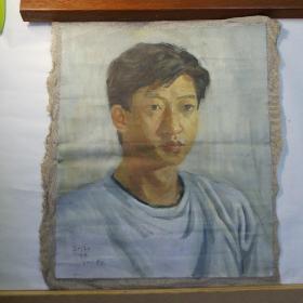 陕西著名油画家张荣国人物油画作品