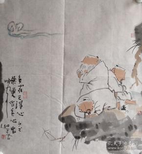 禅画家李迎春国画《无求己得心空乐 更作无心出岫云》