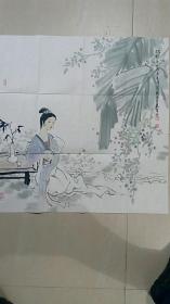 仕女图（张禾画）