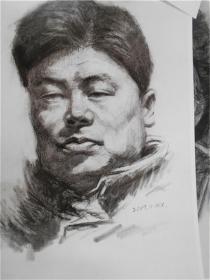 名家名画：王新素描肖像作品