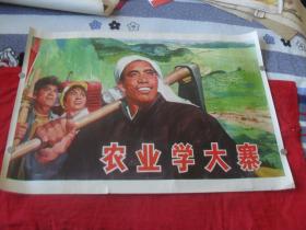 2开**宣传画------农业学大寨（保真，包老）