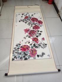 原装裱花卉立轴一幅8平尺保真作者不详