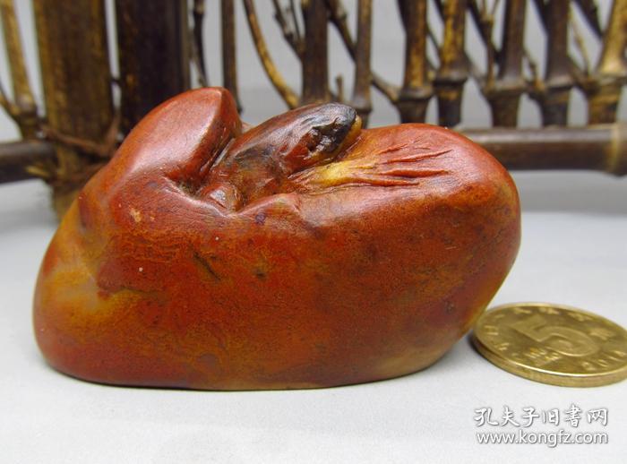 寿山鲎箕石 蛙趣