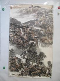 石夫（郭？）  绘山水国画一幅   尺寸97*59厘米