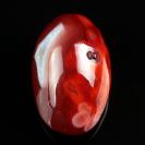 纯天然柿子红南红玛瑙巧雕鲤鱼吊坠