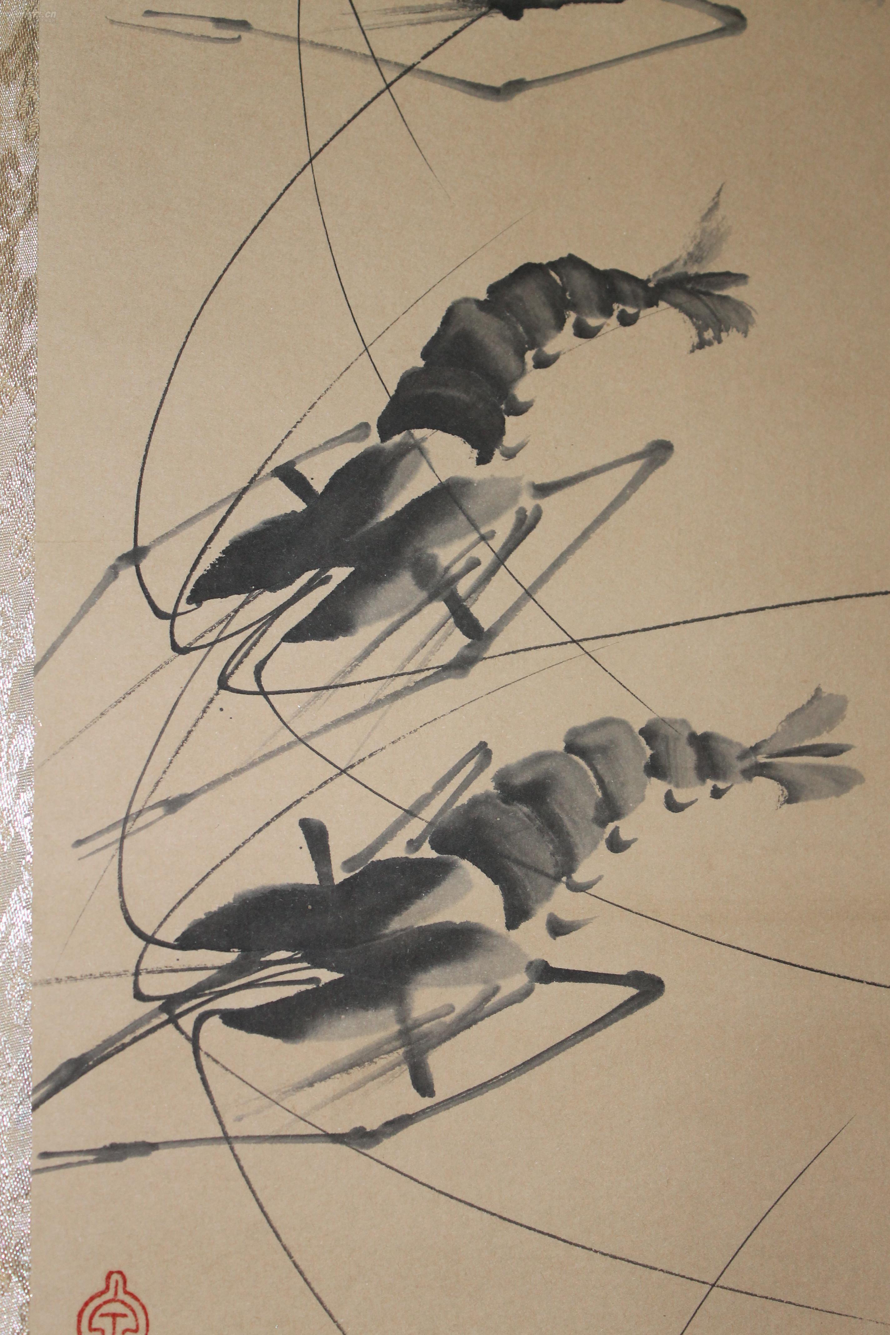 保证手绘 近现代中国绘画大师【齐白石虾 图】 拍品编号:28195720