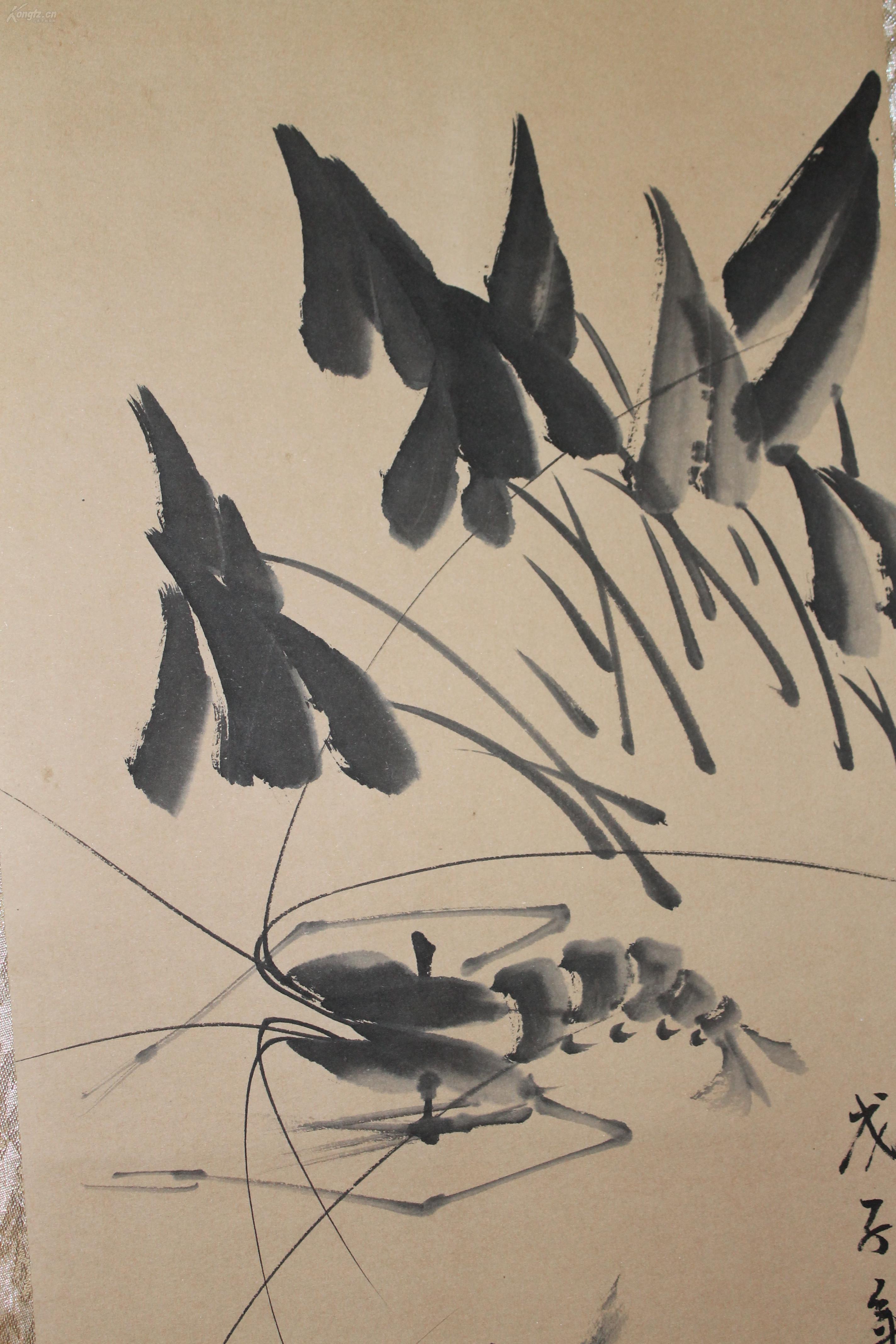 保证手绘 近现代中国绘画大师【齐白石虾 图】 拍品编号:28195720