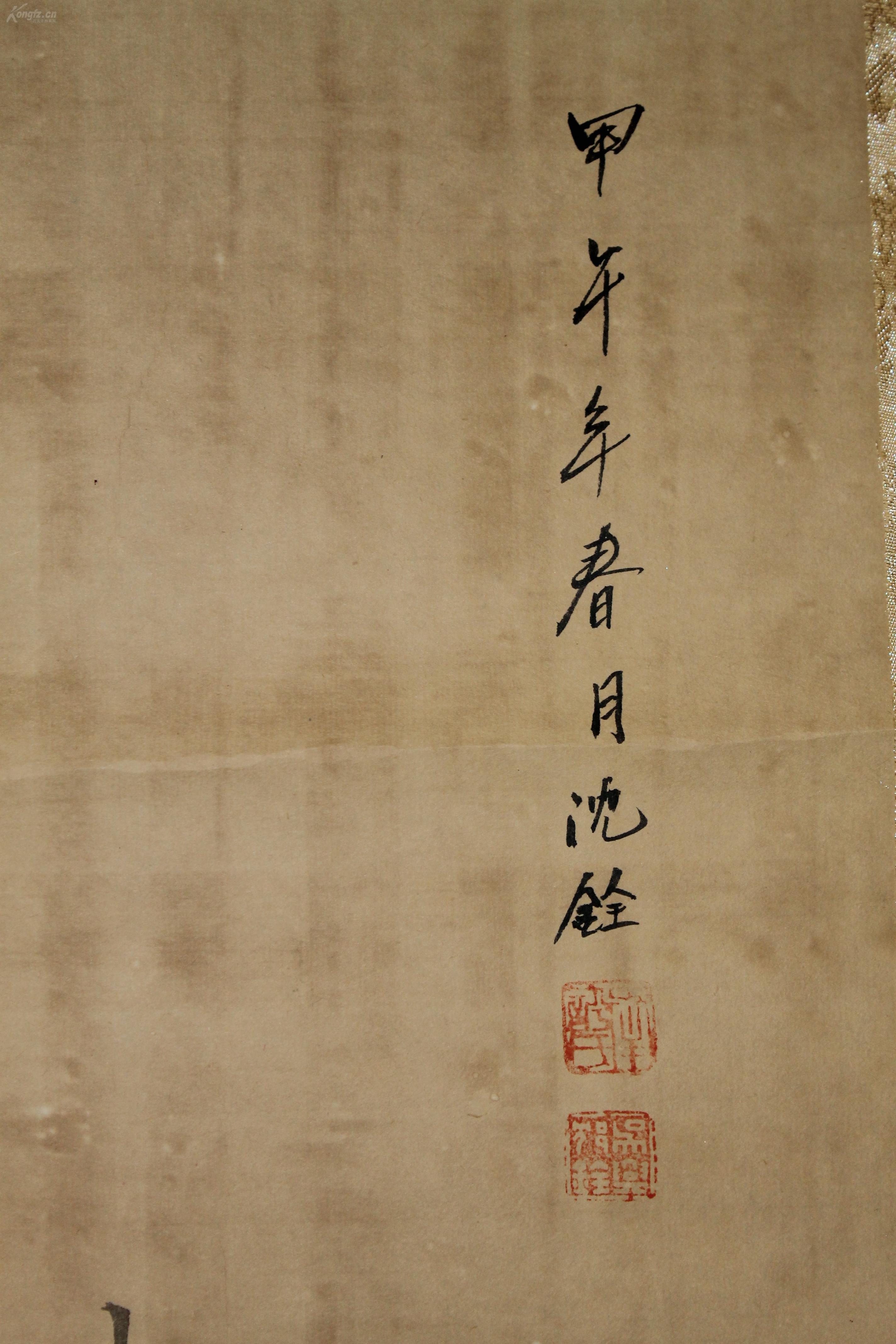 【图】清代浙江籍著名画家 【沈铨】花鸟 工笔手绘大幅花鸟图(上方有