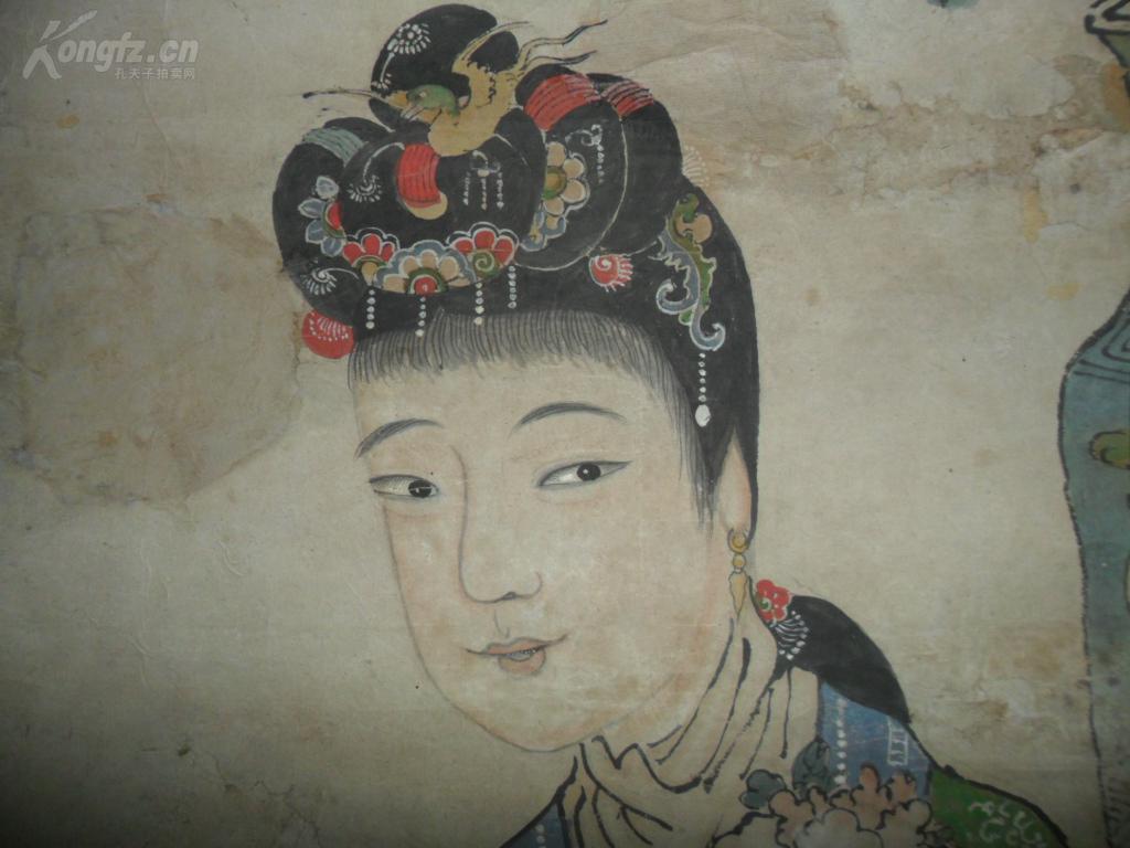 【图】(清代)山东掖县画家张士保《设色人物》,拍品信息,网上拍卖