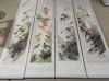 精心装裱，四尺四条屏，年年有余（鱼），中国书画家协会理事作品