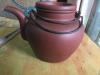 民国时期的紫砂提梁大茶壶，包老完整，蜀山紫砂陶联处监制