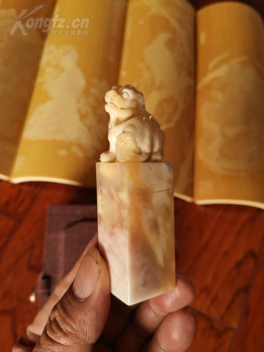寿山石螭虎钮方章@@@@@金大师免费定刻藏书章、姓名章、斋馆别号章（六字以内）@@@@@免费赠送定制锦盒@@全国包邮@@编号J013