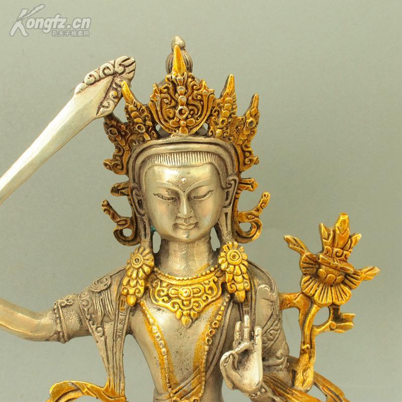 清，白铜摆件佛像