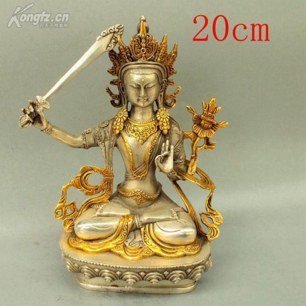 清，白铜摆件佛像