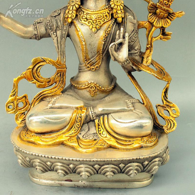 清，白铜摆件佛像