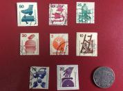 联邦德国1971年邮票《防止意外发生》（盖销票，8张不同）