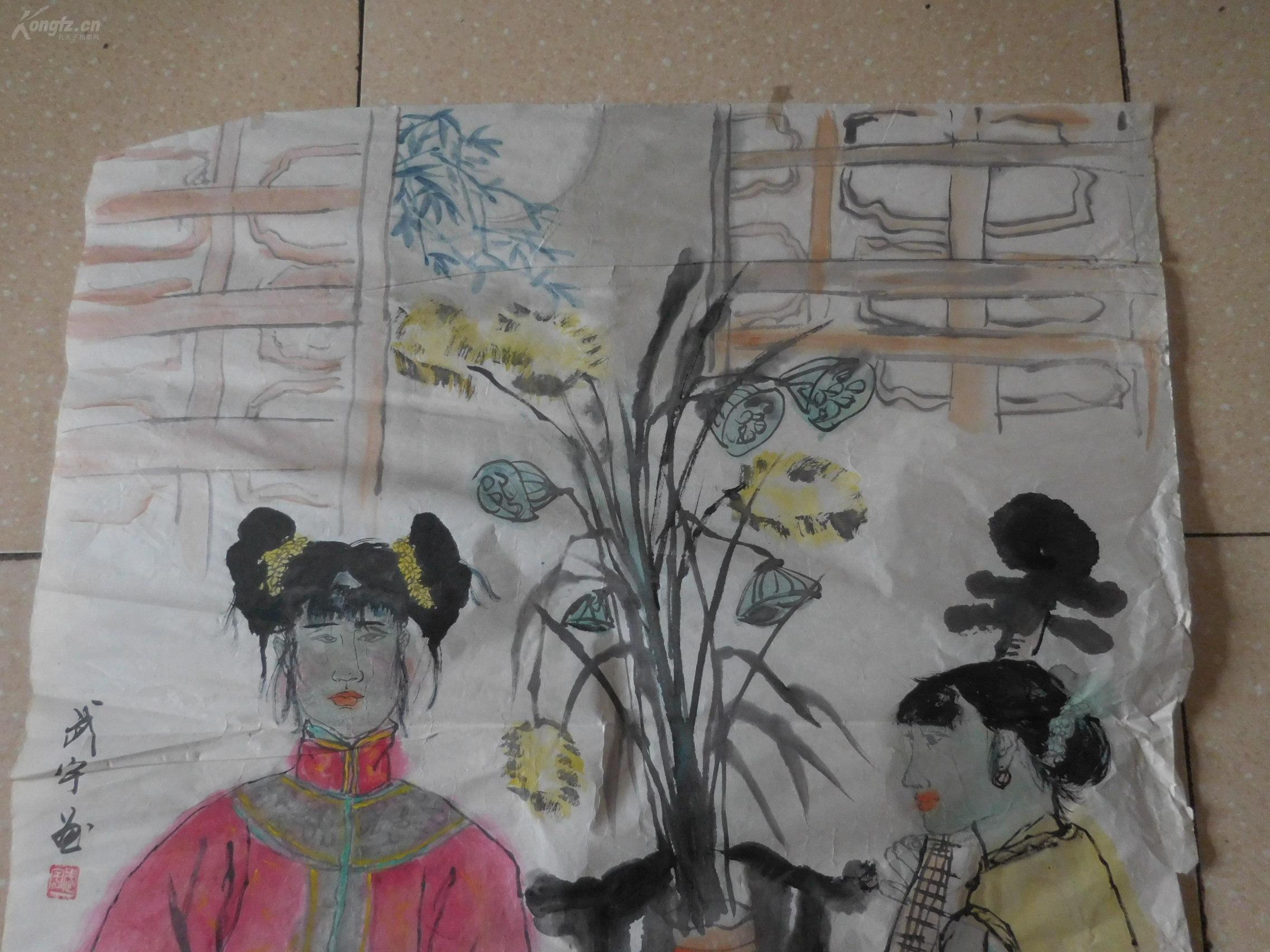 人物8平尺,画工精美,疑为名家[w]