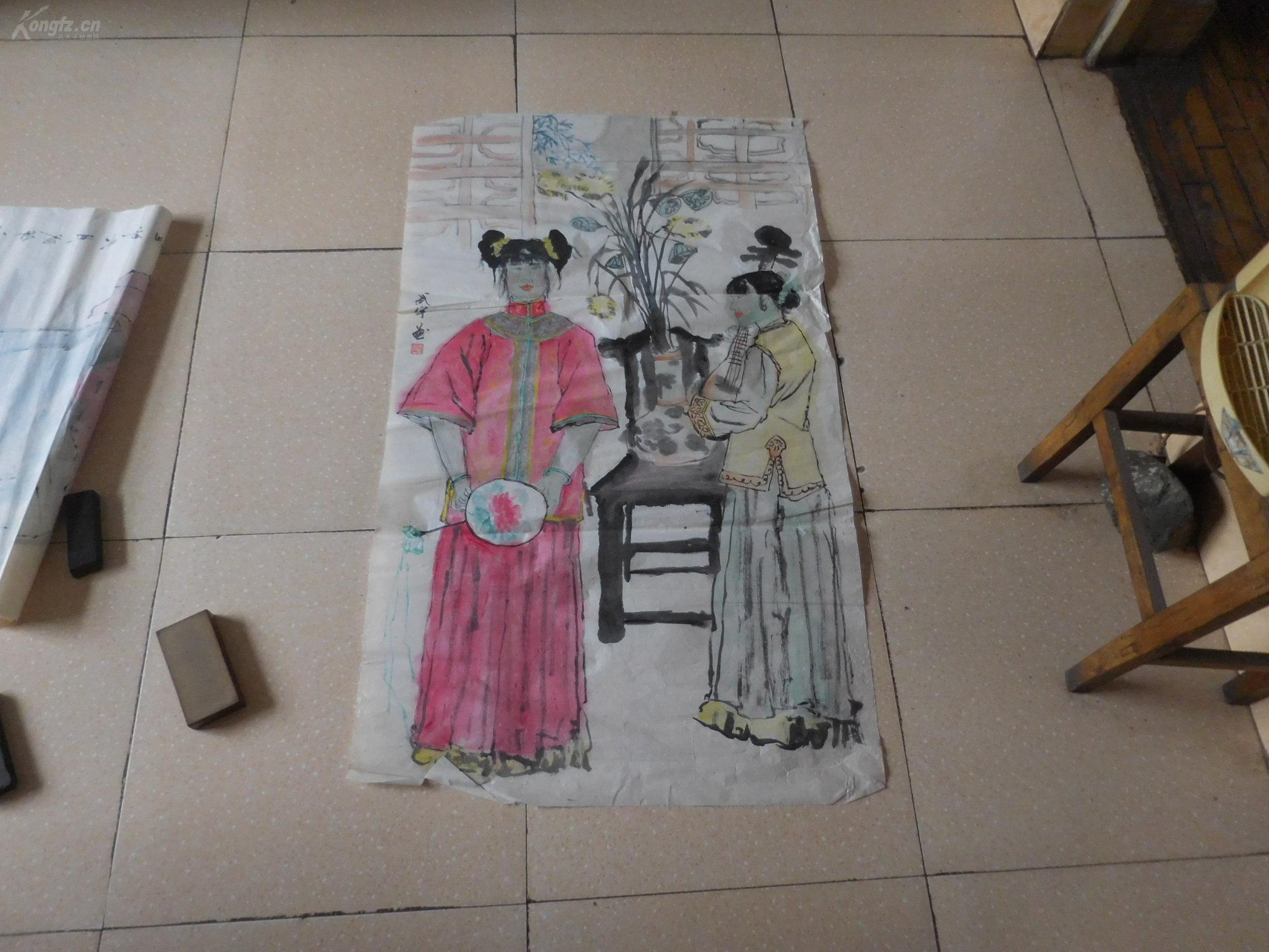 人物8平尺,画工精美,疑为名家[w]