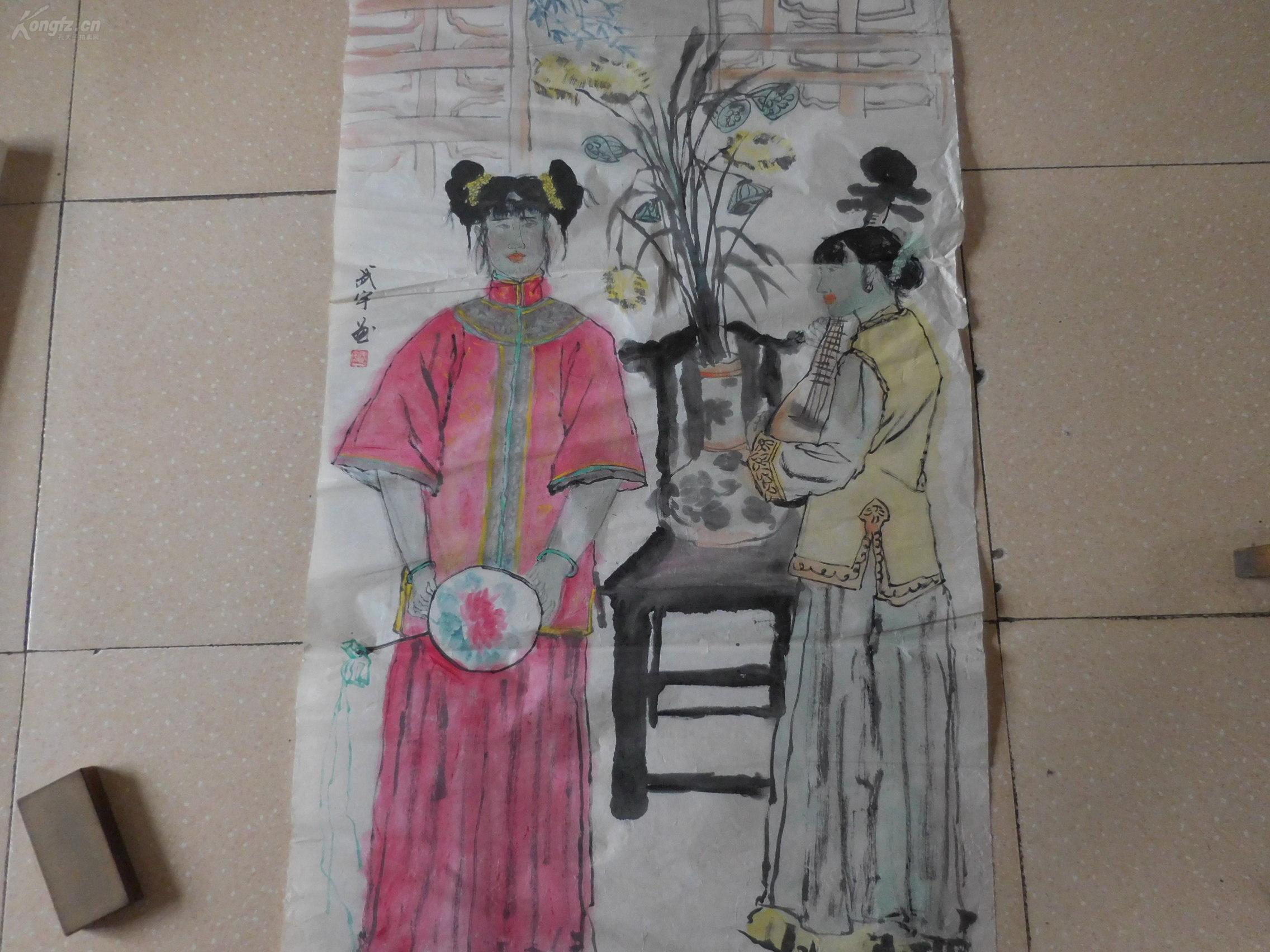 人物8平尺,画工精美,疑为名家[w]