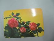1977年 年历卡 一张 封面是绢花 牡丹图案 北京工艺美术服务部出品 尺寸9/6厘米