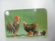 1976年 年历卡 一张 封面是料器 鸡图案  尺寸10/7厘米